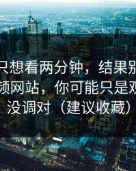 我本来只想看两分钟，结果别急着吐槽51视频网站，你可能只是观看节奏没调对（建议收藏）